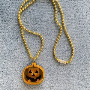 Halloween Jack-O-Lantern Necklace